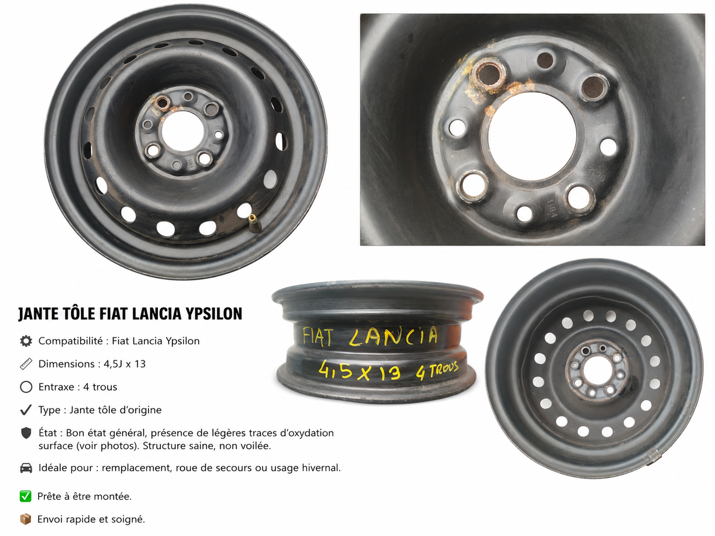 JANTE TOLE DE FIAT LANCIA YSPILON